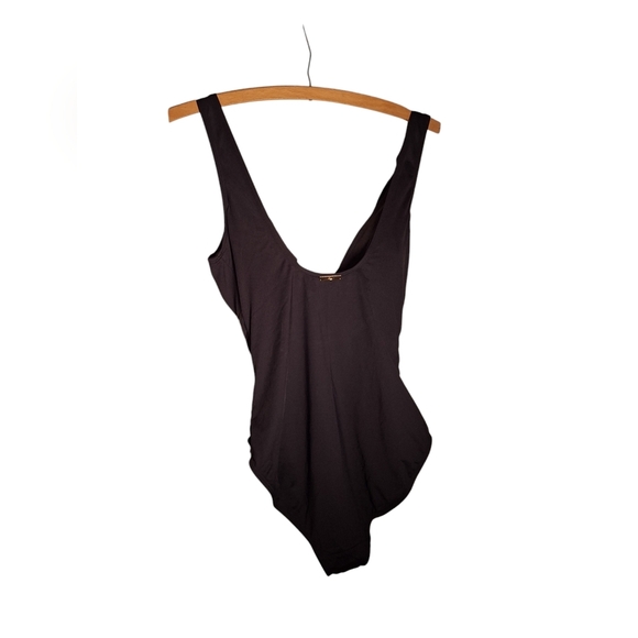 Lauren Ralph Lauren Black One Piece Ruffled Swimsuit M/L READ BEACHY Preppy - Picture 3 of 5
